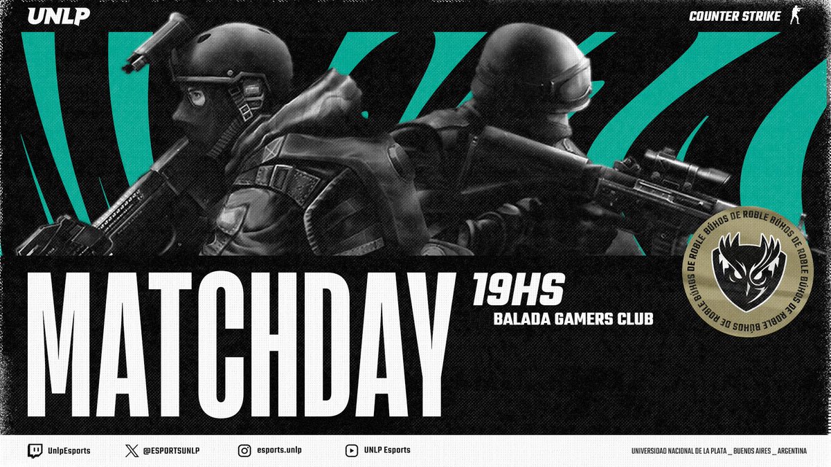 UNLP Esports (@esportsunlp) on Twitter photo #CS | MATCHDAY
🤟 ¡Vuelven los Búhos de #CounterStrike!
👊 Hoy, desde las 19Hs, retornamos al lobby con el Torneo de <a href="/GamersClubCSes/">Gamers Club Counter-Strike ES</a>. Vas a poder seguir toda la acción en nuestro canal de Twitch: twitch.tv/unlpesports
🟢⚫ #GOUNLP ⚫🟢 #CS | MATCHDAY
🤟 ¡Vuelven los Búhos de #CounterStrike!
👊 Hoy, desde las 19Hs, retornamos al lobby con el Torneo de <a href="/GamersClubCSes/">Gamers Club Counter-Strike ES</a>. Vas a poder seguir toda la acción en nuestro canal de Twitch: twitch.tv/unlpesports
🟢⚫ #GOUNLP ⚫🟢