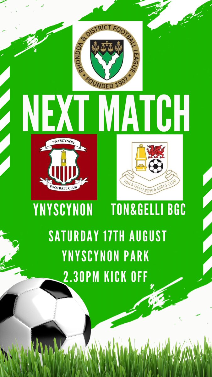 We Go Again Tomorrow In The League Against Ynyscynon FC 💚