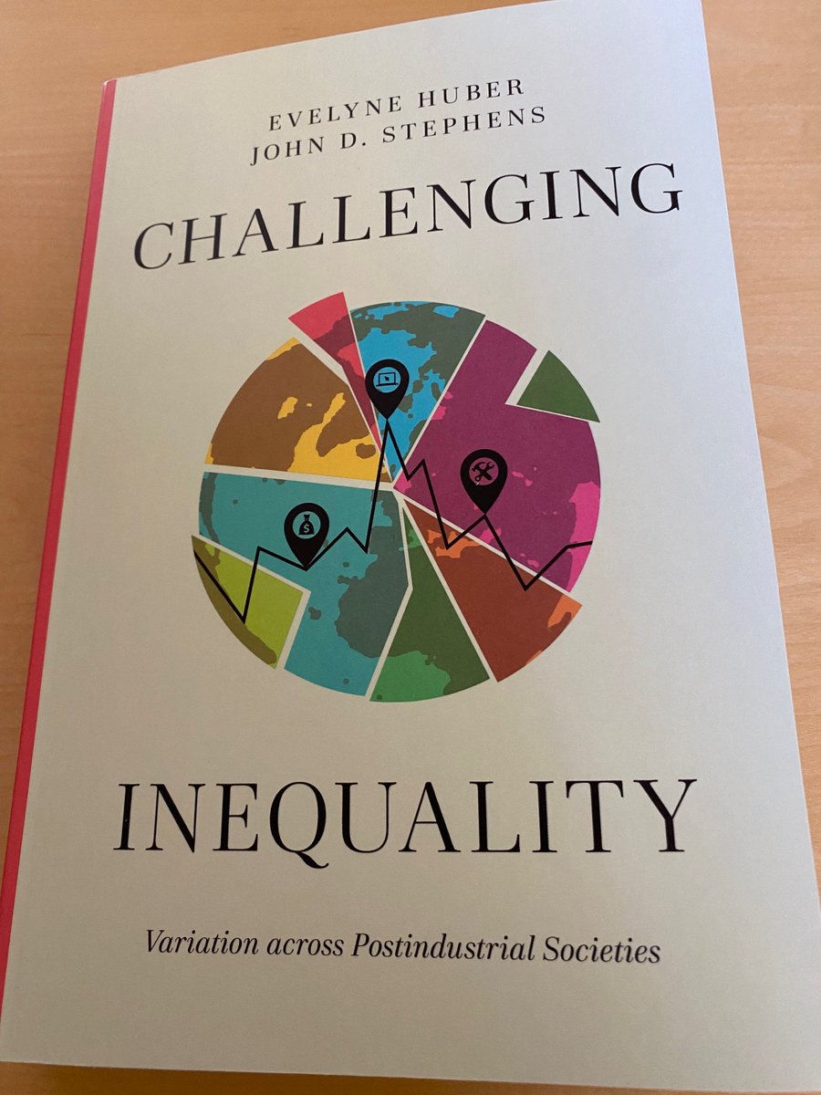 Very pleased to receive _CHALLENGING INEQUALITY_ by <a href="/EvelyneHuber/">Evelyne Huber</a> &amp; Stephens! This is THE most important book on rising economic inequalities across post-industrial societies. Everyone studying inequality, the welfare state, social policy, labor unions, &amp; parties should read it.