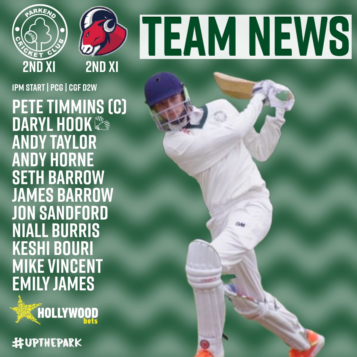 Getting to the business end of the season! The 1s head to <a href="/MinchCC/">Minchinhampton CC</a> looking to get over last week’s defeat! The 2s have a local derby as they welcome <a href="/BreamCc/">Bream CC</a> to the PCG! BBQ at the club after the games as well! #upthepark