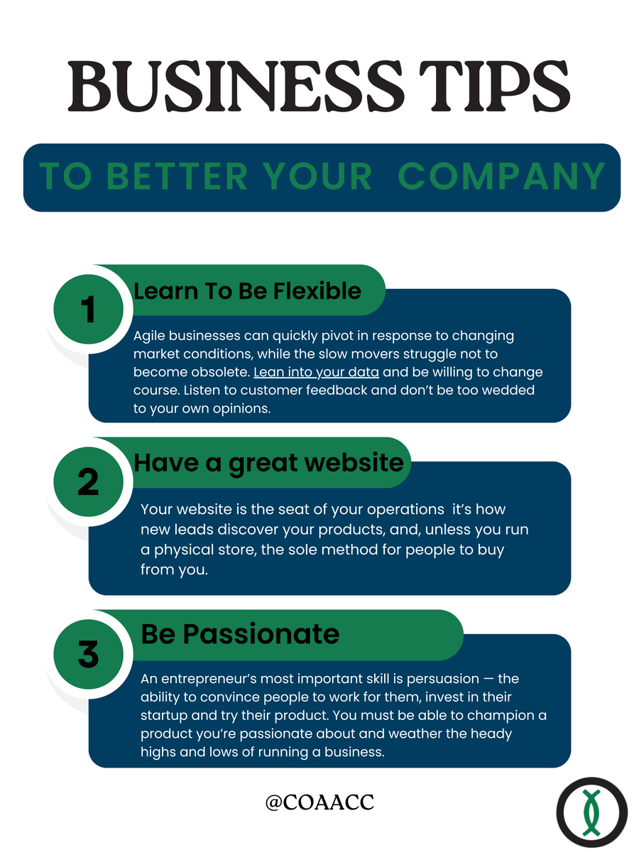 coaacc's tweet photo. Know your worth don’t undervalue your craft or services. Here are a couple of tips to ensure your business runs smoothly. Your success is within reach keep pushing forward! 🟢⚫

#BlackOwnedBusiness #COAACC https://t.co/qBSl2UqoBq