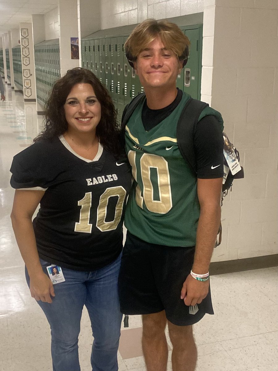 Fitting that our Jamboree Event was slated for a “Superhero” theme being Coach May’s game. Coach was a super hero to ALL!

This morning the Srs surprised a teacher that has made a difference in their time at GJ w/ their jersey to wear.  We love &amp; miss you Coach. 🦅💪
#LLCM