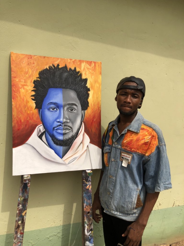 I created this painting for <a href="/iamnasboi/">NASIRU</a> 

How do you see it ? 

Please retweet. 🙏🏽🙏🏽