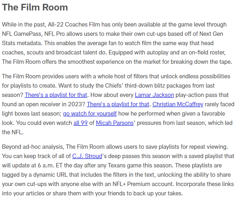 KeeganAbdoo's tweet photo. I am extremely excited about NFL Pro - this product is an absolute game changer.

The click-to-video feature and custom cut-ups are massive for helping streamline analysis and unlocking deep dives in research.

Learn more here: https://t.co/AAZRCQuvmf https://t.co/lOI5vfayxA