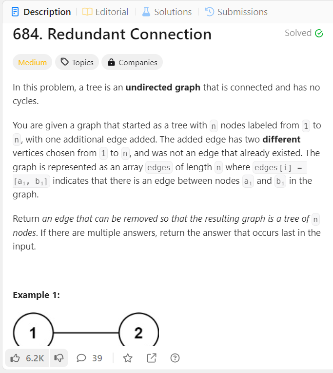 shi_codes's tweet image. ✅ Solved LeetCode:684 Redundant Connection using Disjoint Set, Union by Rank.
#100DaysOfCode
#leetcode #Coding #tuf