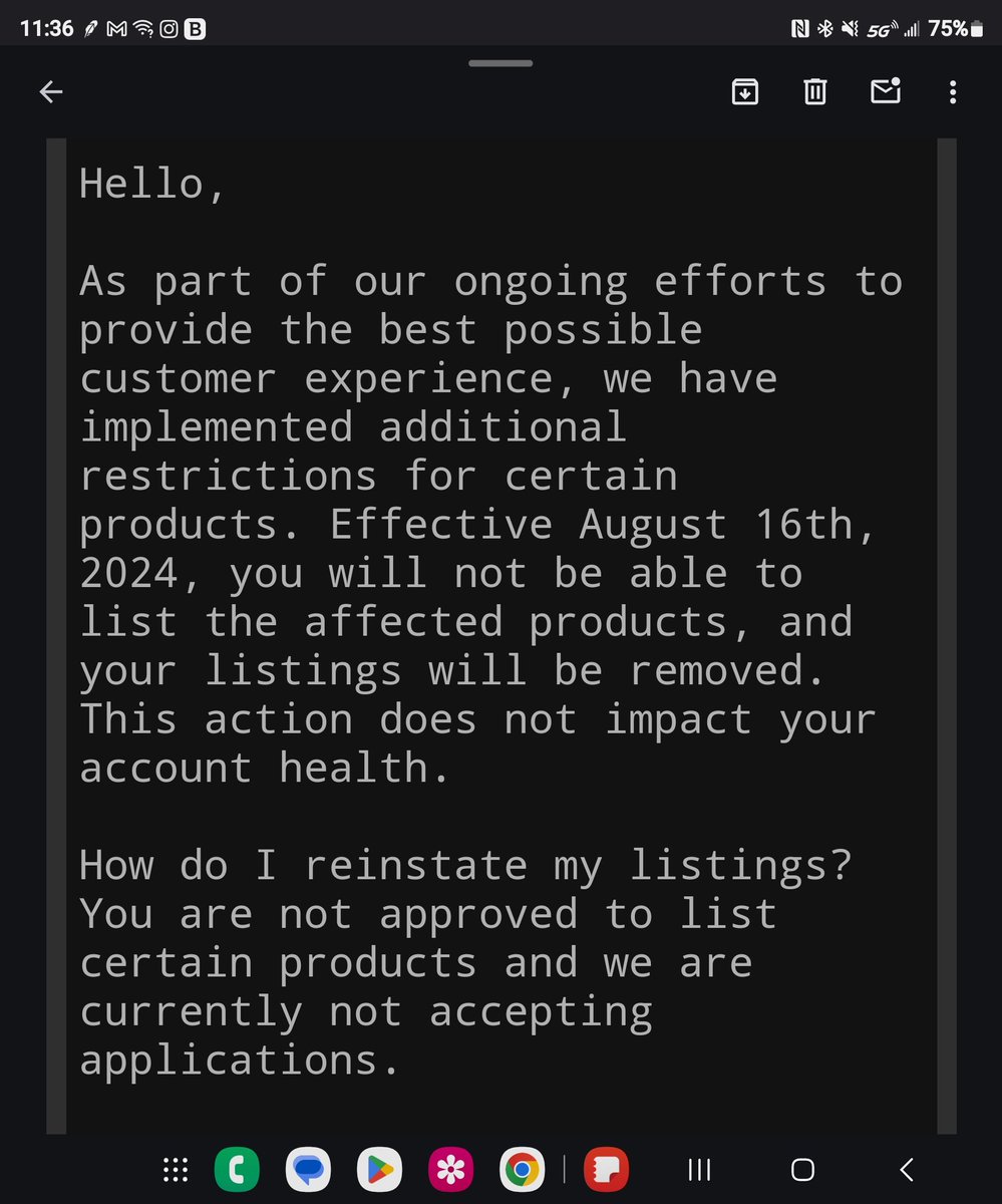Well Amazon is on one again just got restricted on Thousands of dollars in inventory with no course to correct. Always have to be pivoting in this business or any business for that matter!
