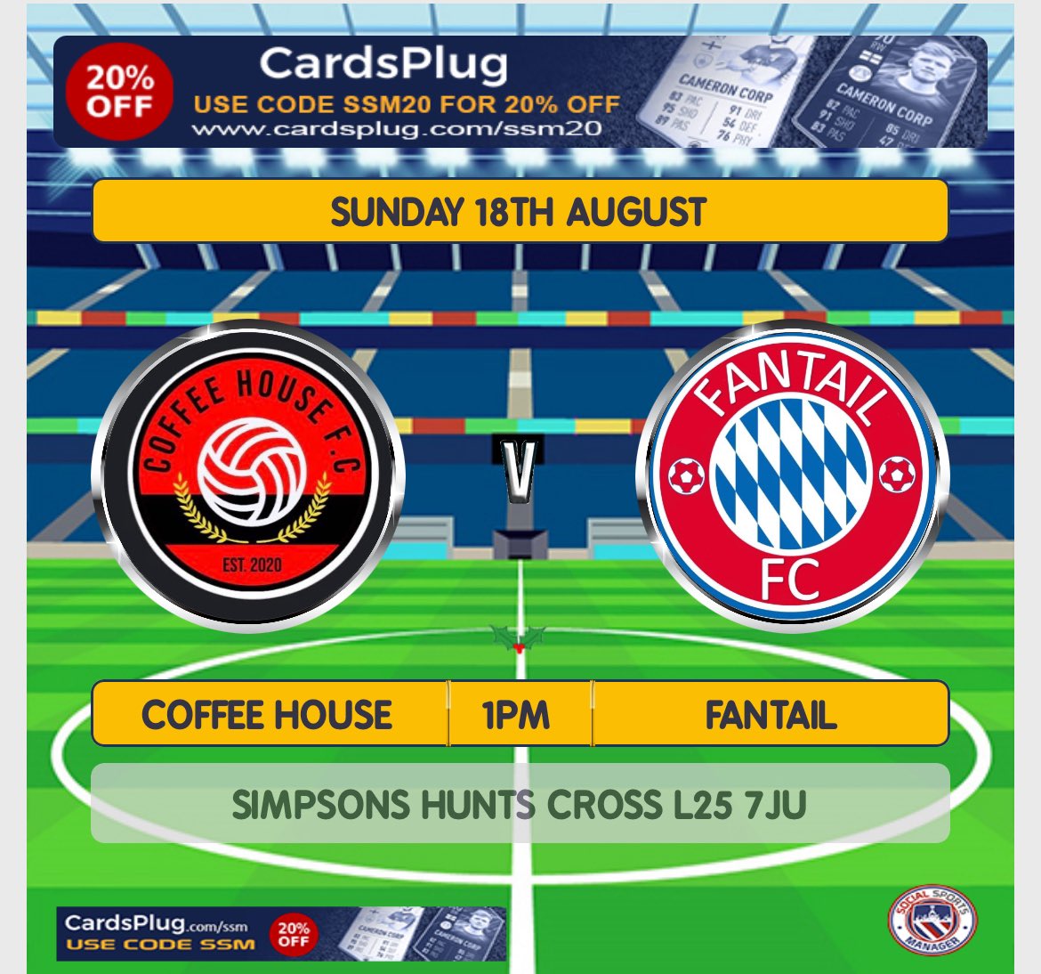 Another good pre season friendly to look forward to on Sunday 💪