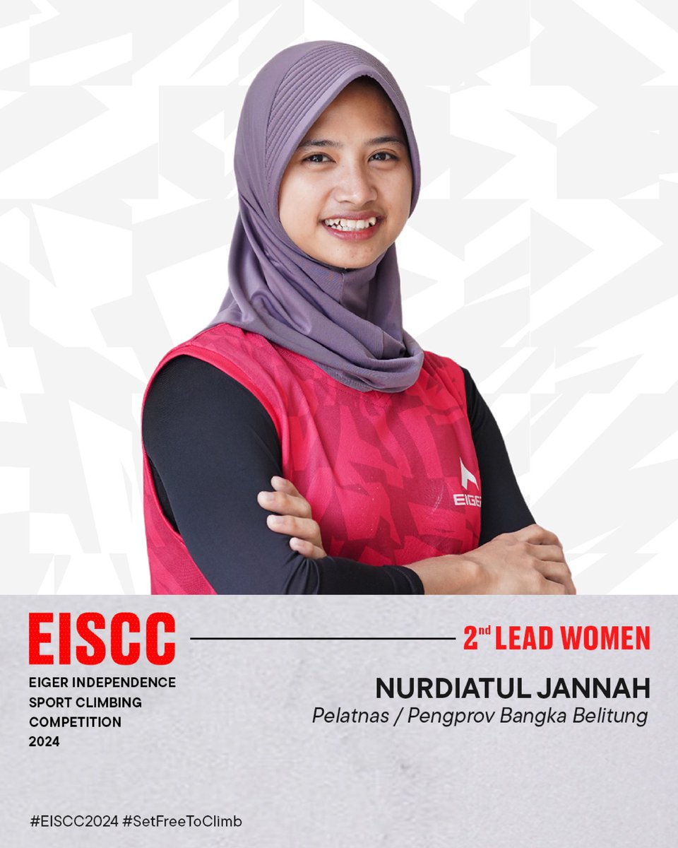 eigeradventure's tweet photo. Pengumuman pemenang #SportClimbing Lead Putri di #EISCC2024 🔥🔥🔥
Rep “🇮🇩” buat para juaranya❗️ #SetFreeToClimb https://t.co/diS8w5QK1a