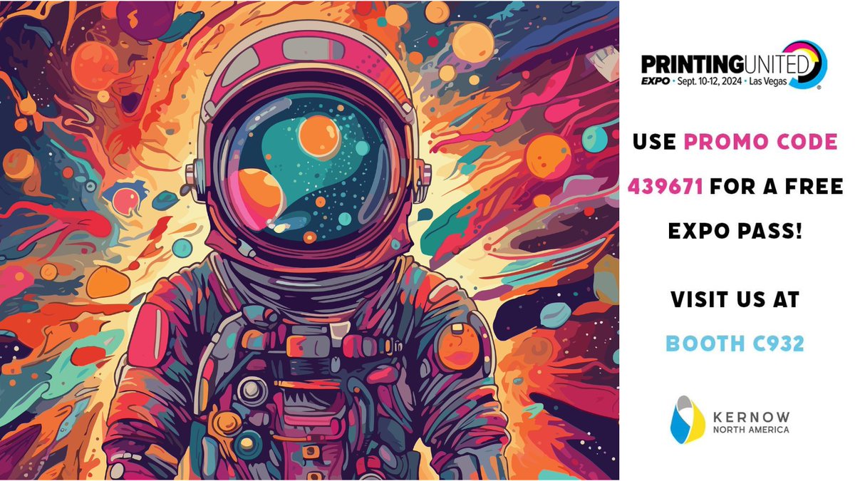 We're excited to invite you to <a href="/PRINTINGUnited/">PRINTING United Alliance</a> 2024 in #LasVegas! From 10-12 Sept, visit us at booth #C932 for an intergalactic journey through #printmedia &amp; discover the latest innovative #printsolutions.Use code 439671 for your free pass: zurl.co/QvSy