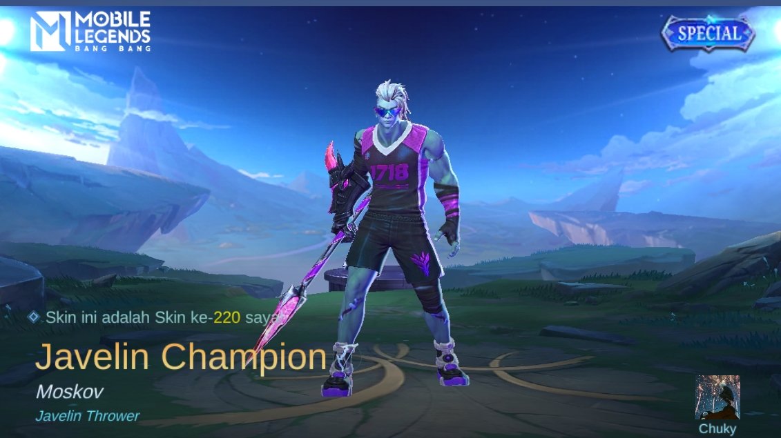 Oby_Chukz's tweet photo. Saya baru saja mendapatkan Skin baru Javelin Champion di Mobile Legends: Bang Bang! Ayo kita berhadapan melawan Player MOBA terbaik dunia bersama-sama! 
https://t.co/gjQsBMek4V https://t.co/GpXZZWmmqG