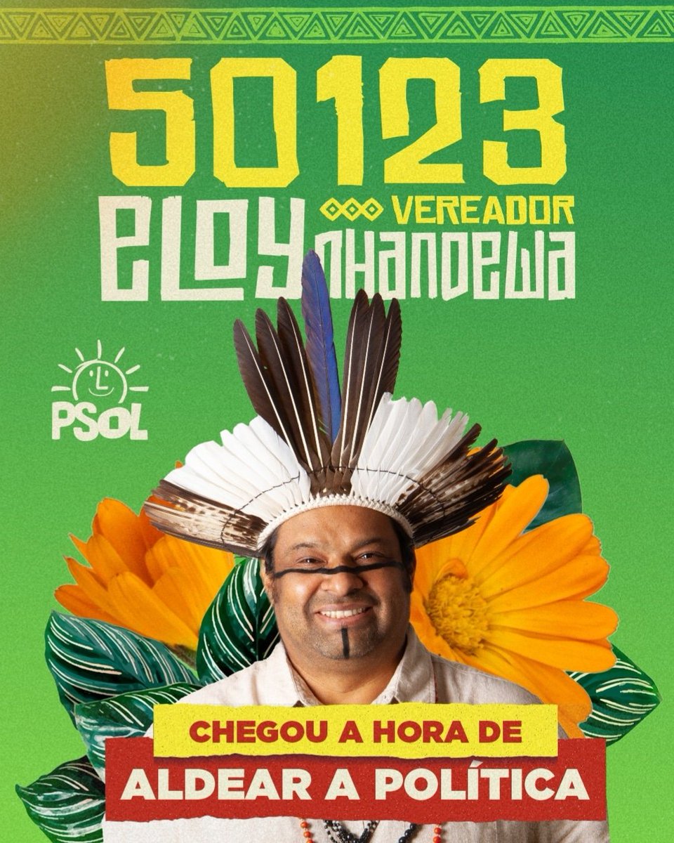 ✌🏾É 50123! ELOY NHANDEWA VEREADOR!
Começou e vamos juntos eleger o primeiro indígena vereador de Curitiba, seja você também semente de uma cidade para as pessoas.

CHEGOU A HORA DE ALDEAR A POLÍTICA! 🏹

#CuritibaÉTerraIndígena #AldearAPolítica #Curitiba