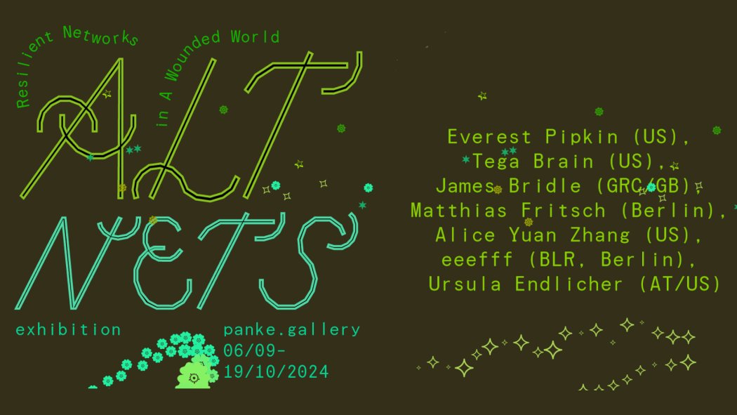 PankeGallery's tweet image. Alt Nets
panke.gallery/exhibition/alt…
Artists: Curators: @everestpipkin @tegabrain, James Bridle, Matthias Fritsch, @aliceyuanzhang, eeefff, Ursula Endlicher; + workshops: Liaizon Wakest, Ola Bonati, Brendan Howell
findselecttransform.world
Curators: Noemi Garay, Sakrowski
↝ 5 Sep 2024