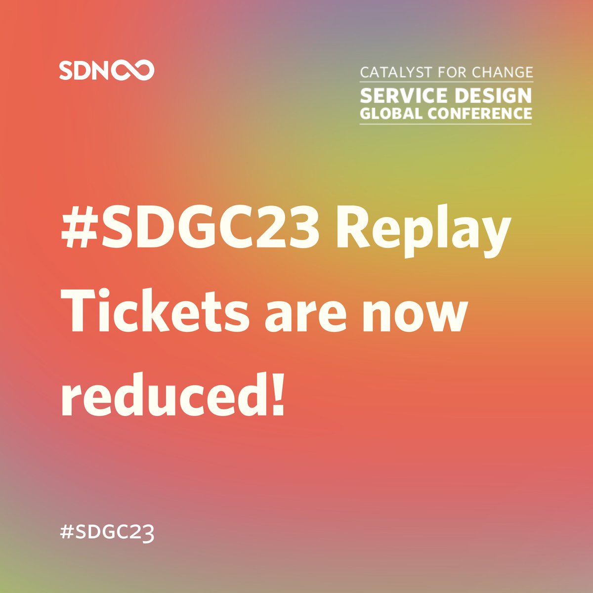 SDNetwork's tweet image. Guess what? The Service Design Global Conference 2023 Berlin Replay tickets are now reduced 🥳

🔗 Visit the link below to grab your replay ticket now:
service-design-network.org/headlines/repl…

#SDGC23 #ServiceDesignGlobalConference #ReplayTickets #ServiceDesign #DesignThinking #Design #SDN