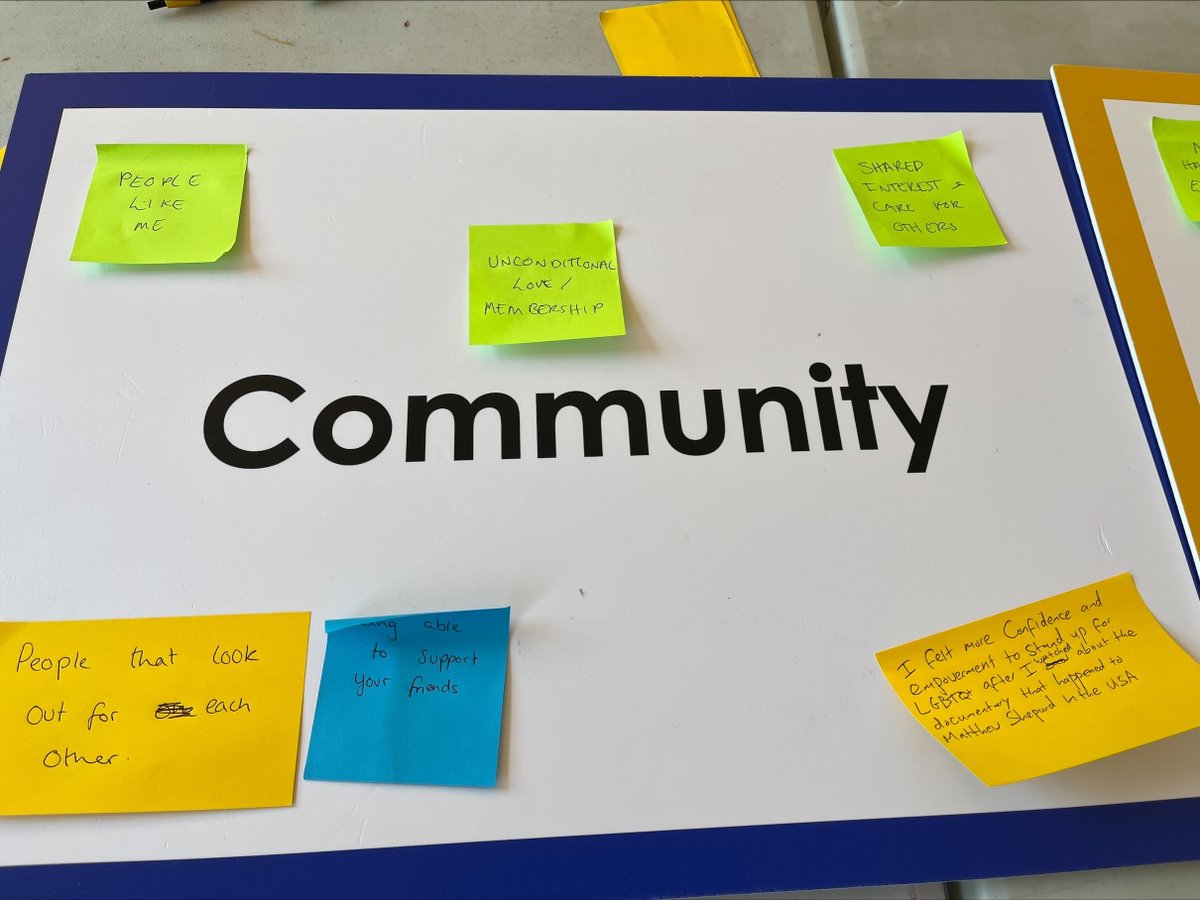aceanglia's tweet photo. Our LGBTQ+ self-advocacy group for people with learning disabilities and autistic people recently gathered to discuss what "Empowerment" and "Community" mean to us. It was an inspiring first session filled with shared stories, support, and a vision for a more inclusive future! https://t.co/w5PHSDHdIu