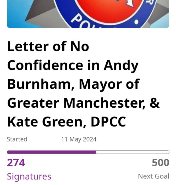 ProjectPEEL's tweet photo. Again, a massive thank you to everyone who is signing this 'Letter of No Confidence' in #AndyBurnham and #KateGreen. The numbers are coming in fast in the past week. https://t.co/tMnp6JXvLc
