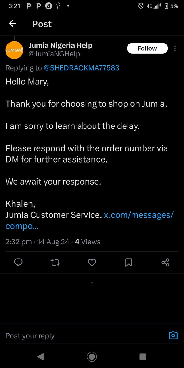SHEDRACKMA77583's tweet photo. @JumiaNGHelp @HomeBhoy_ You told me send my order num via DM but I can't. So here is my order num for my refund 1498977882. Also here is the last email I got from your customer care concerning my refund. Till date I'm yet to get a refund. It's been 2mnts now😡 since I paid https://t.co/2zIYKlD3IP