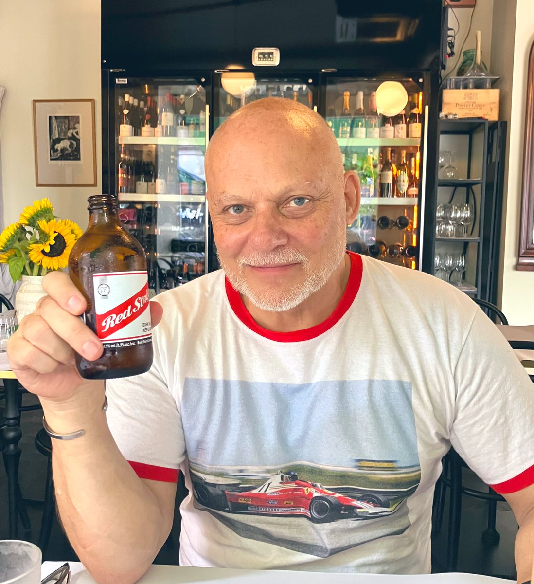 allaboutmayetml's tweet photo. It’s Friday afternoon… so I’m in Copenhagen enjoying a beer with my husband Angel Bautista &amp; my childhood hero Carlos Reutemann (look carefully!). #ColourCoded 🇩🇰 https://t.co/iBvljY9P3z