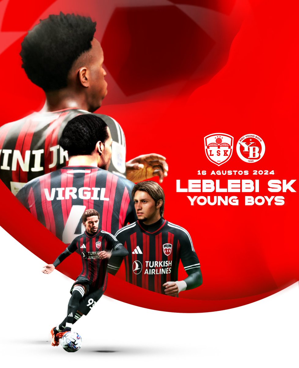 LeblebiSK12's tweet photo. 🏆 UCL Playoff 2. Ayak Mücadelesi
📆 16.08.2024
⏱️21:30
🆚 @bscyb_offiziell
🏟️ Leblebi Arena
☀️ 19°
📲 #LeblebiSK
🙋‍♂️ Yağız Rangers https://t.co/WfhAnbHoXT