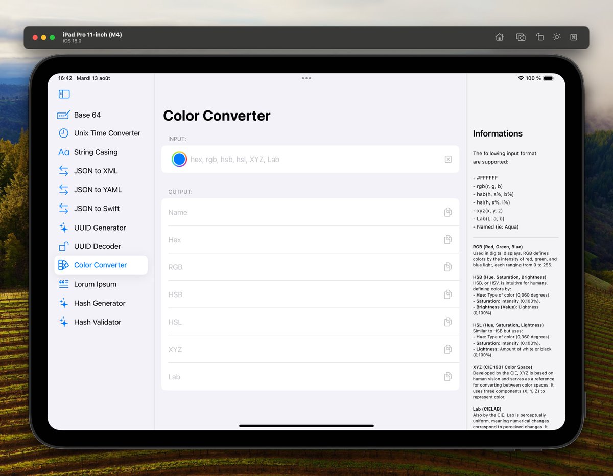 StrAbZ's tweet image. Here is another example of the same tool developed first for macOS and adapted for iPad. The macOS version just built and run on iPad was working, but broken, a lot better after some refinements. #iOSDev #macOSDev #BuildInPublic