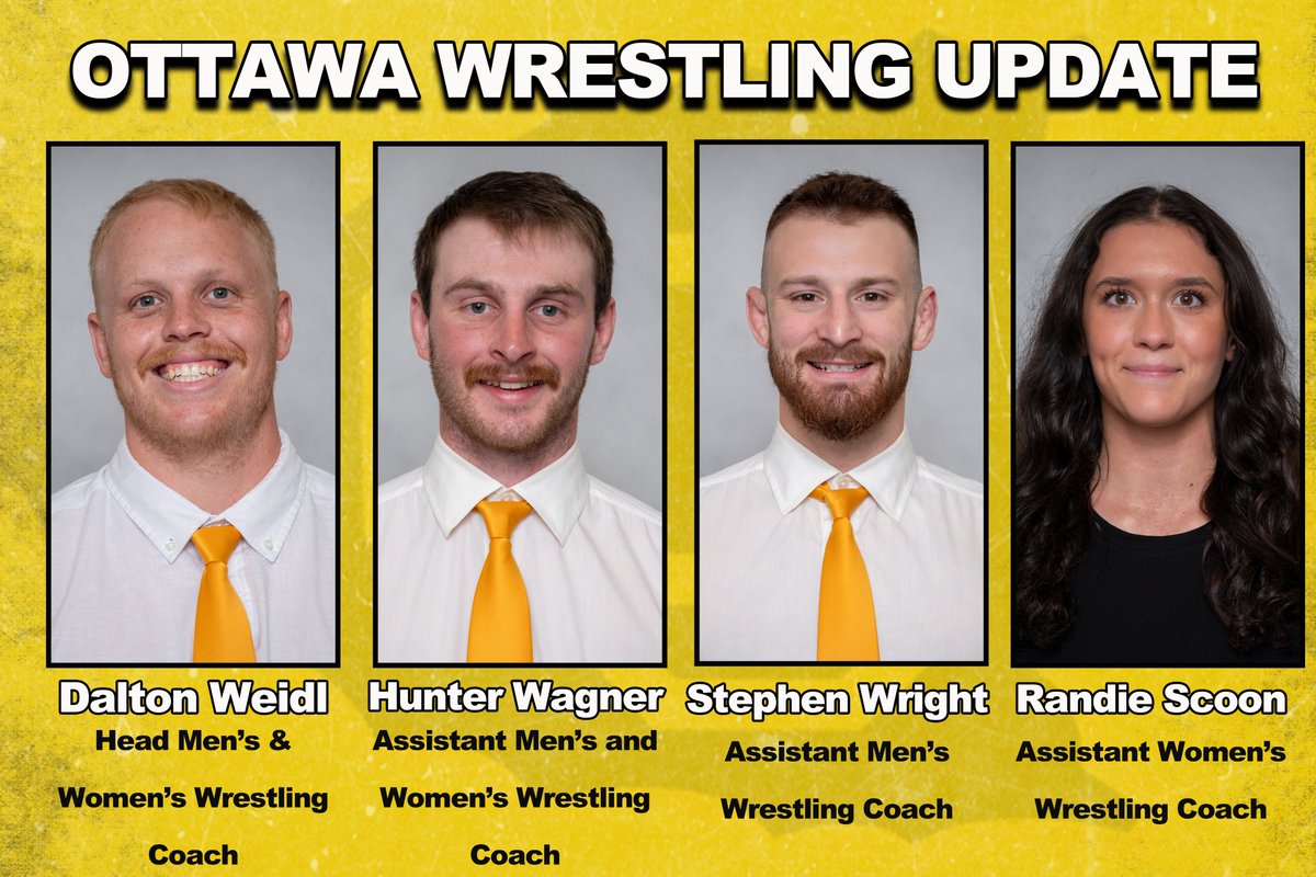 .<a href="/OttawaUWomensWr/">Ottawa University Women's Wrestling</a> There are staffing changes for the OU wrestling programs. Head women's wrestling coach <a href="/CoachWeidl/">Dalton Weidl</a> will lead both the men's and women's programs. Click on the link to read the complete release: buff.ly/46WJUhJ. #BraveNation