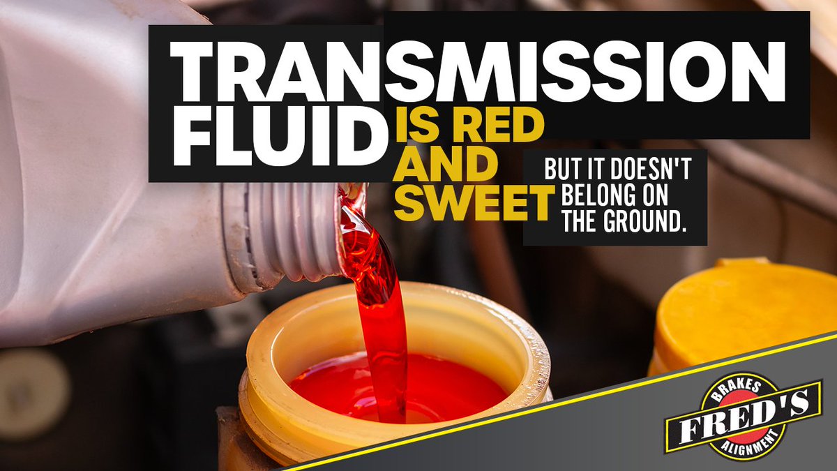 If you see red liquid coming from your vehicle it may mean your transmission is leaking! 

We can help! 
📱 (608) 784-6100
👉 fredsbrakeandalignment.com