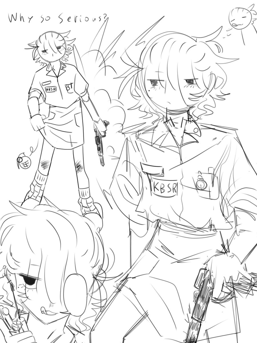 これは直近のらくがき
何のパロかわかる人がいたら嬉しい　コテです
描くべきものもすぐ描きます！