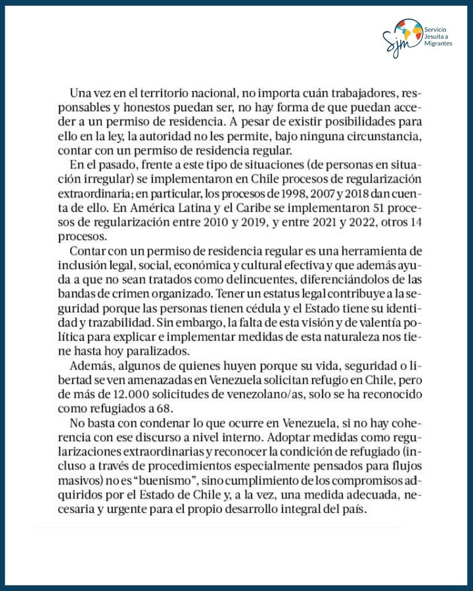 SJM Chile (@sjmchile) on Twitter photo 📜Columna de opinión de Macarena Rodríguez Atero, académica de la <a href="/uahurtado/">Universidad Alberto Hurtado</a> y miembro de nuestro directorio, publicada en <a href="/latercera/">La Tercera</a> 📜Columna de opinión de Macarena Rodríguez Atero, académica de la <a href="/uahurtado/">Universidad Alberto Hurtado</a> y miembro de nuestro directorio, publicada en <a href="/latercera/">La Tercera</a>