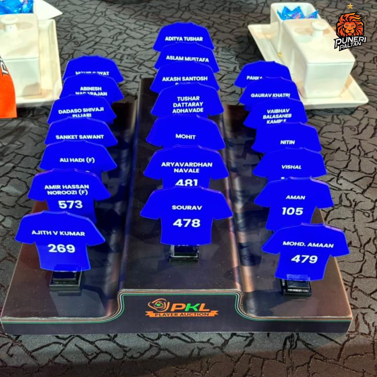 PuneriPaltan's tweet photo. Our squad is ready to defend our title!
| #pklauctions2024 | #finalsquad | #season11 | https://t.co/WgcSE1NKL2