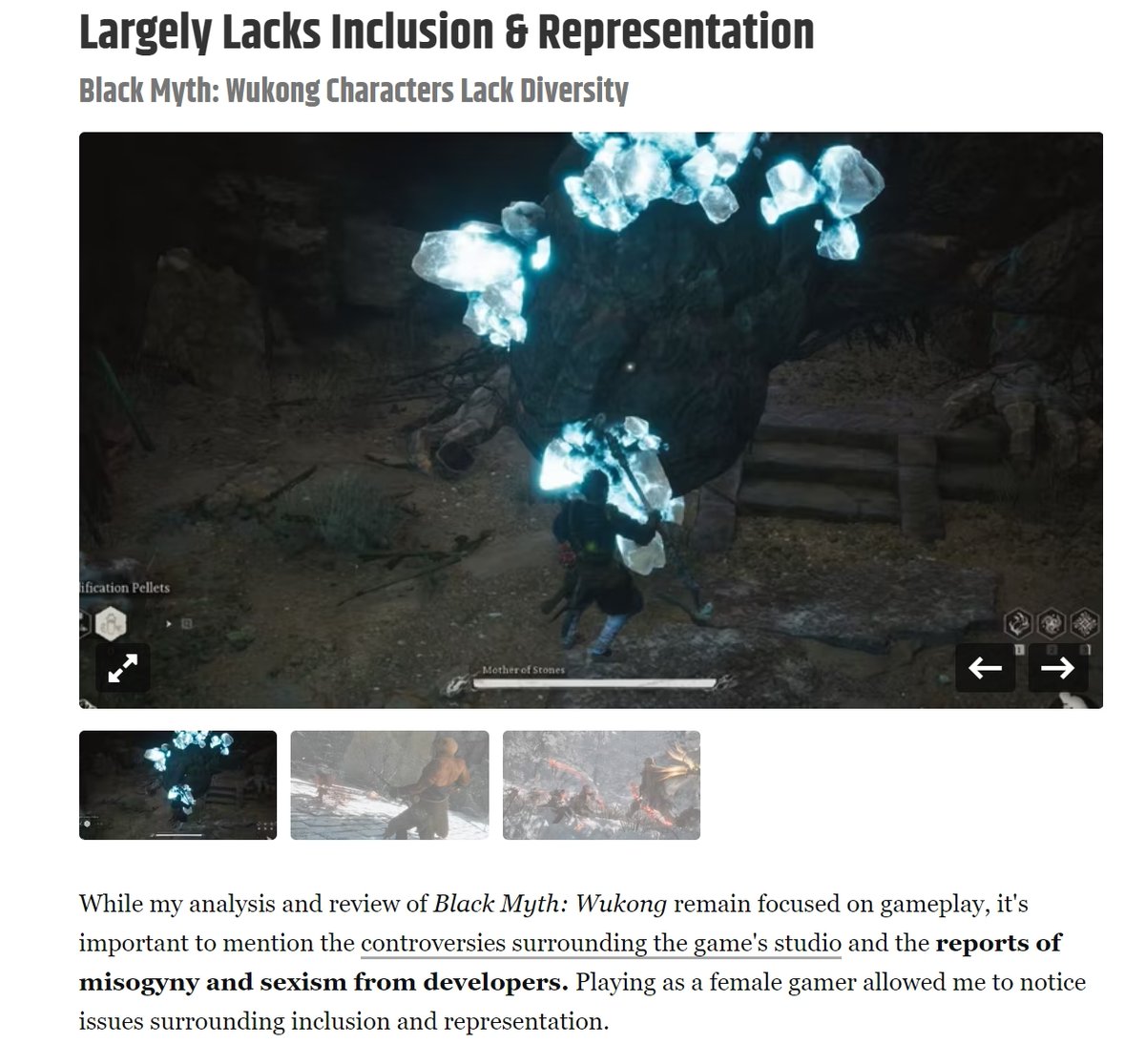 Grummz's tweet photo. Outlet @screenrant repeats debunked slander article against Black Myth: Wukong, gives it a 3/5 in final review. https://t.co/jb3BCAE4rC