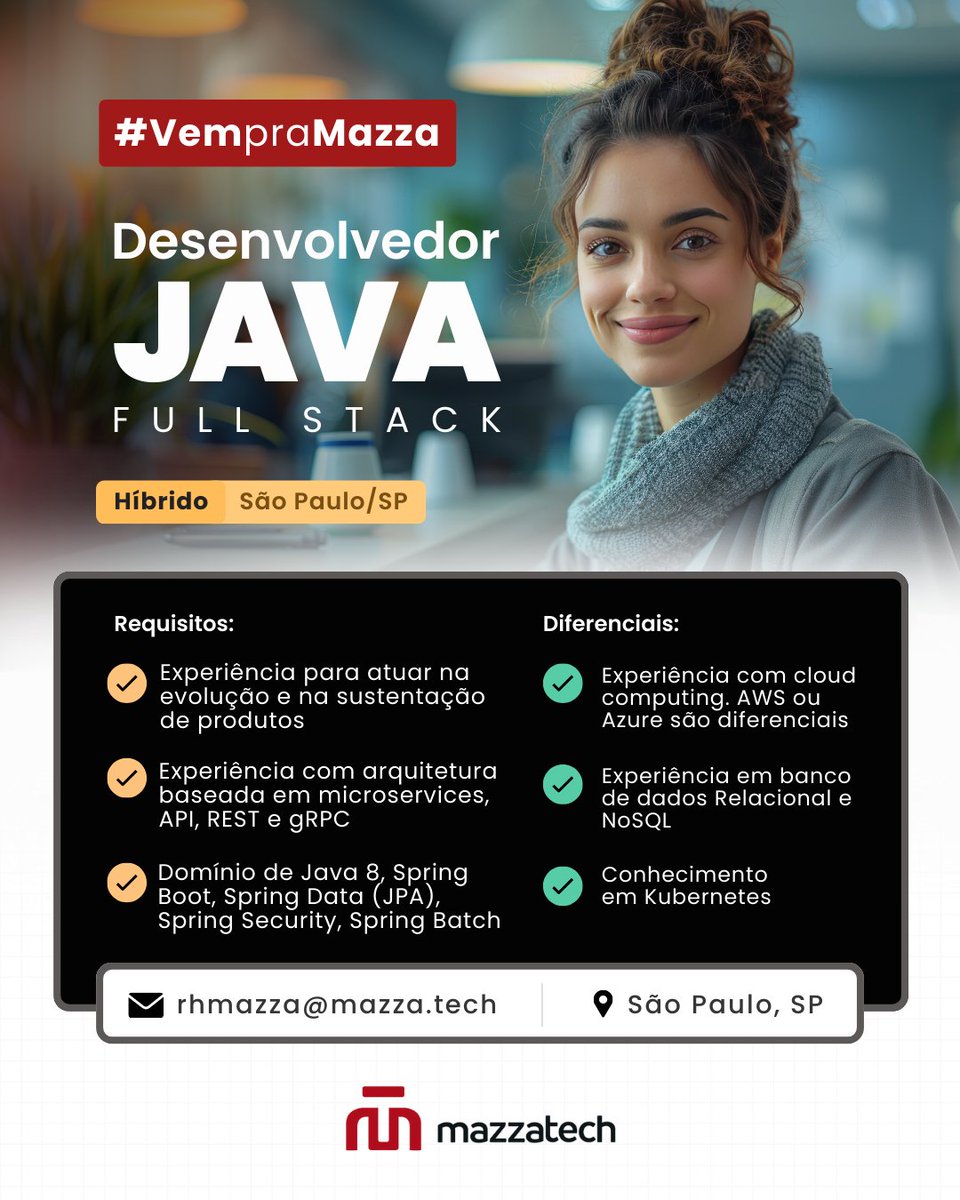 mazzatech_ti's tweet image. 🚀 Faça parte de um time que já ajudou mais de 10 mil profissionais de TI a conquistarem seu lugar no mercado.
📧 Interessado? Envie seu currículo para rhmazza@mazza.tech
#mazzatech #vagaespecial #devjava #javafullstack #tecnologia #profissionaldeTI #sãopaulo
