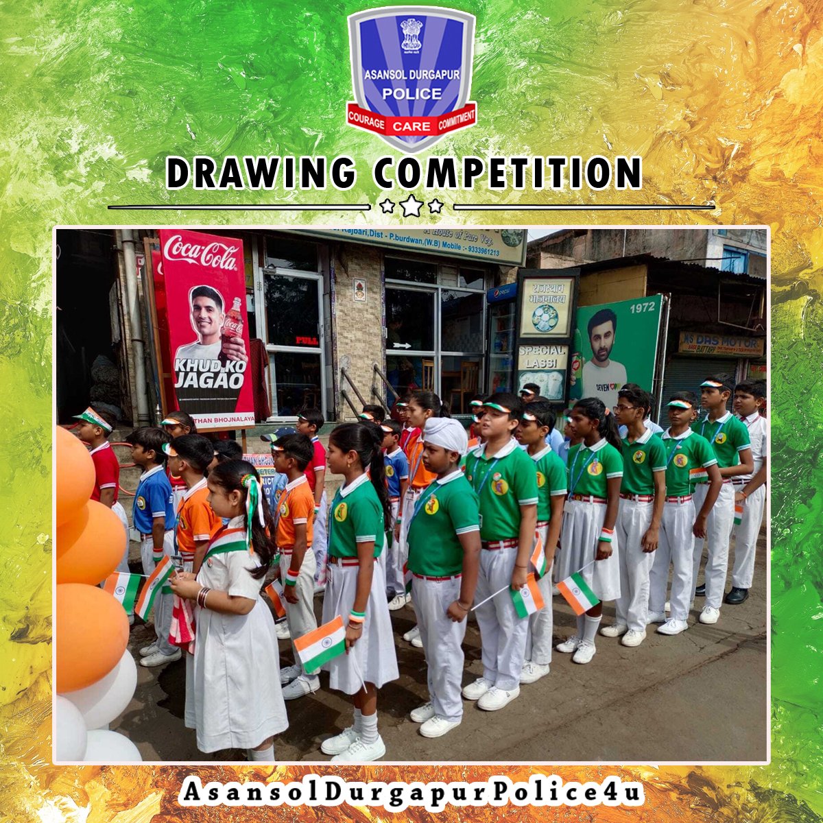Cpadpc's tweet image. On the occasion of the 78th Independence Day, different Traffic units of Asansol Durgapur Police Commissionerate arranged sit &amp;amp; draw competitions with school children and distributed books, uniforms, sweets, amenities, health drinks etc.

#CommunityCare #ADPC
@WBPolice