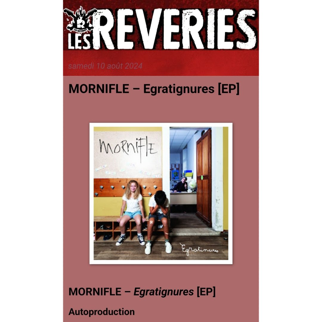 MORNIFLEband's tweet photo. Merci "Les rèveries" pour cette belle chronique !
https://t.co/10EHM1QiV5

#mornifle #mornifleband #lesreveries #chronique #choniquealbum #chroniqueep
#newep #newalbum #posthardcore #noise https://t.co/SWFXxlVTxk