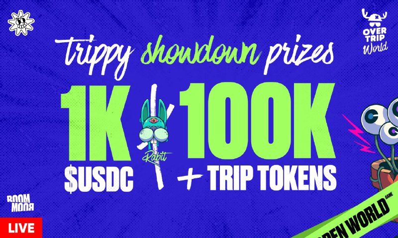 OverTrip (@playovertrip) on Twitter photo 😨 JOHN'S GONE ROGUE . . .
He threw in 1000 $USDC + 100,000 $TRIP tokens in the Trippy Showdown tournament without the HQ's approval. 
Help us, help him, help you win this GRAND PRIZE by registering: bit.ly/TrippyShowdown… 😨 JOHN'S GONE ROGUE . . .
He threw in 1000 $USDC + 100,000 $TRIP tokens in the Trippy Showdown tournament without the HQ's approval. 
Help us, help him, help you win this GRAND PRIZE by registering: bit.ly/TrippyShowdown…