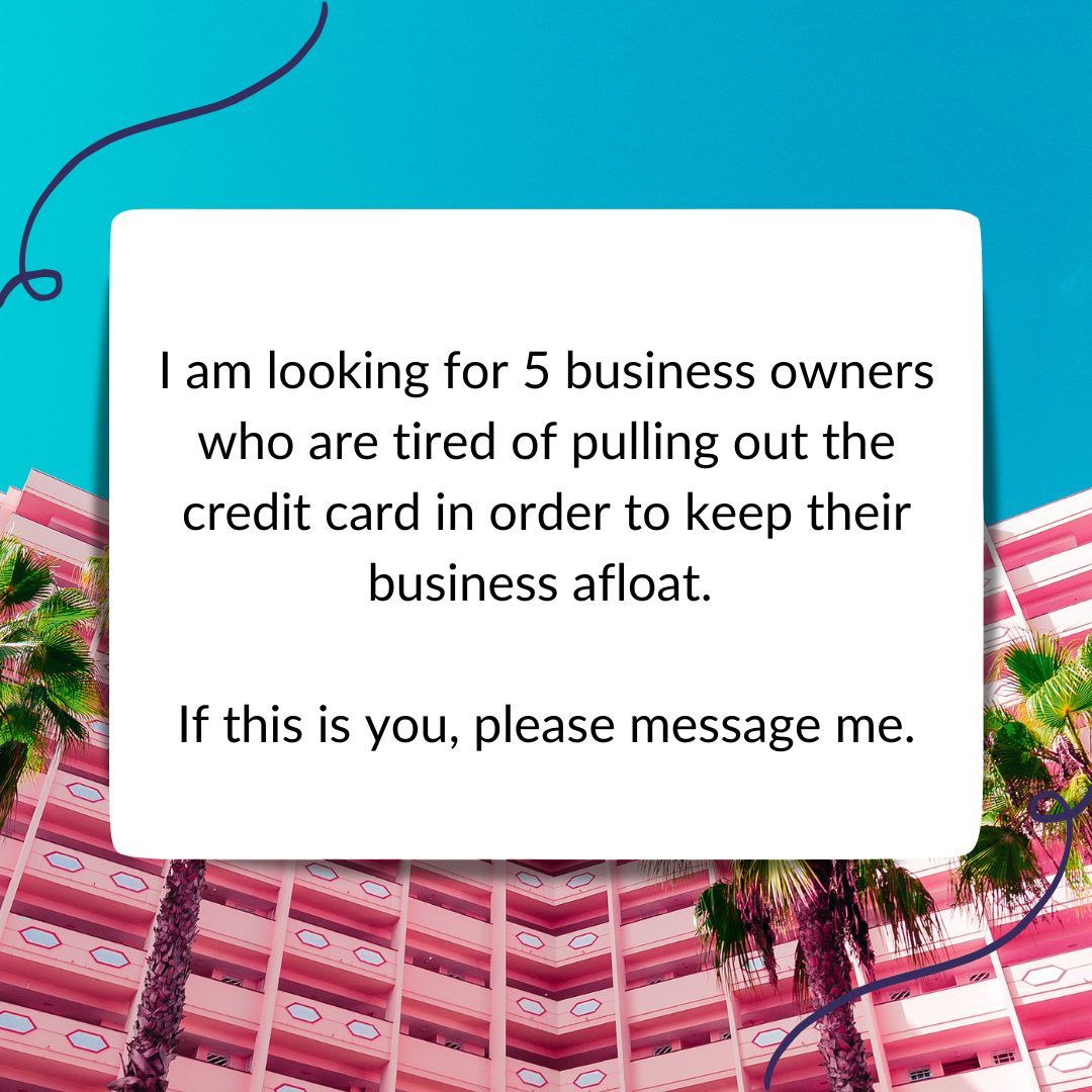 Struggling with cash flow and resorting to credit cards? You're not a failure. Let's tackle your cash flow issues together. Increase customer returns, cut costs, and watch your business thrive. Let's chat. #businesssuccess #financialfreedom