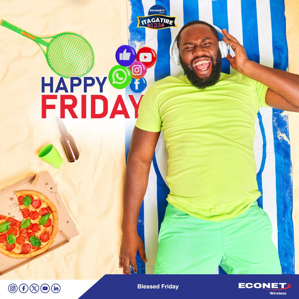 Econet257's tweet photo. Cher client, Joyeux vendredi ! 🎉
Le tirage au sort ITAGATIRE est toujours en cours, Inscrivez-vous dès maintenant en composant le *123# et tentez votre chance pour seulement 100 BIF en atteignant votre objectif avec les services #EconetWireless, (Appel, Sms, Data).
🌟
#Econet https://t.co/d4B6ABmlkQ