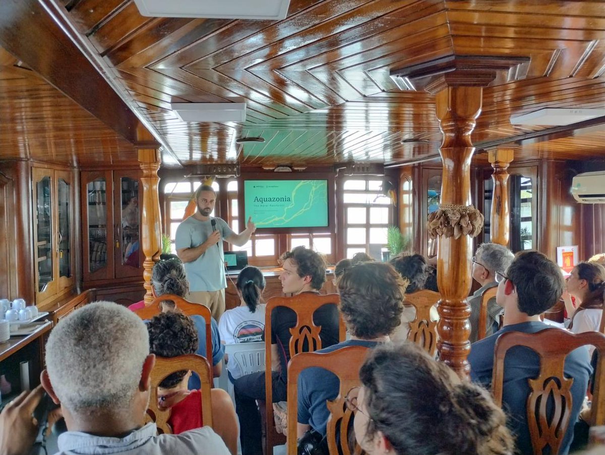 Nosso diretor-executivo, <a href="/thiagomedaglia/">Thiago Medaglia</a>, está no maior bioma do Brasil apresentando o Aquazônia navegando pelo rio #Amazonas.

"Sempre que mostramos o que está acontecendo com as águas da Amazônia sentimos uma enorme satisfação, mas também uma grande responsabilidade".