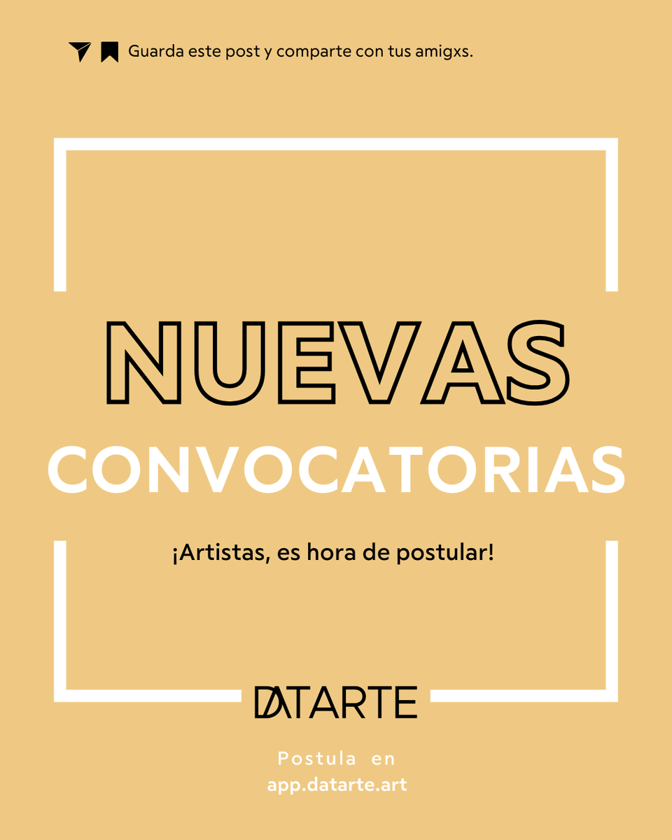 Datarte_art's tweet photo. ¡Nuevas convocatorias están aquí y abarcan todas las categorías, países y disciplinas! 

🔗 Encuentra todos los detalles aquí: https://t.co/eQ9SJ0Tgcp

#ConvocatoriasDeArte #ExposicionesInternacionales #ResidenciasArtísticas https://t.co/6M69xlkvfb