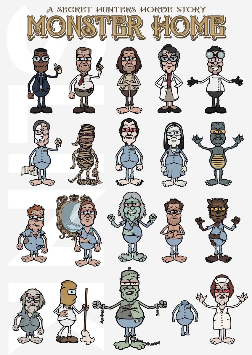 WriterDjb's tweet photo. Monster Home phase of SLINK complete. Maybe a poster?
#vanhelsing #dracula #frankenstein #shh #secrethuntershorde #monsterhome #dibu #danieljbarnes #gotslinkd #slink #slinkd #djbu #artistofinstagram #artwork #artist #characterdesign #illustration https://t.co/Zb7dX4Vw1L