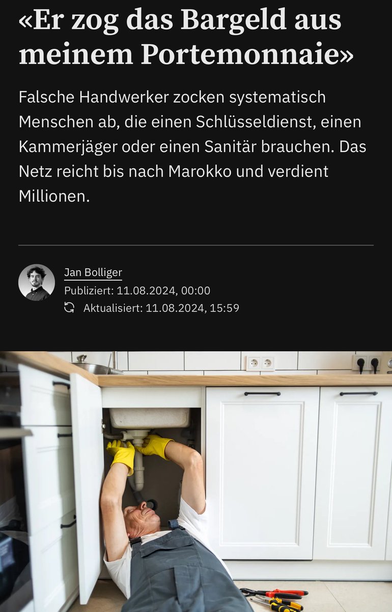 Mit #gebaeudetechniker24.ch von suissetec kann das nicht passieren: 
gebaeudetechniker24.ch
tagesanzeiger.ch/handwerker-sca…
#suissetec #wirdiegebäudetechniker