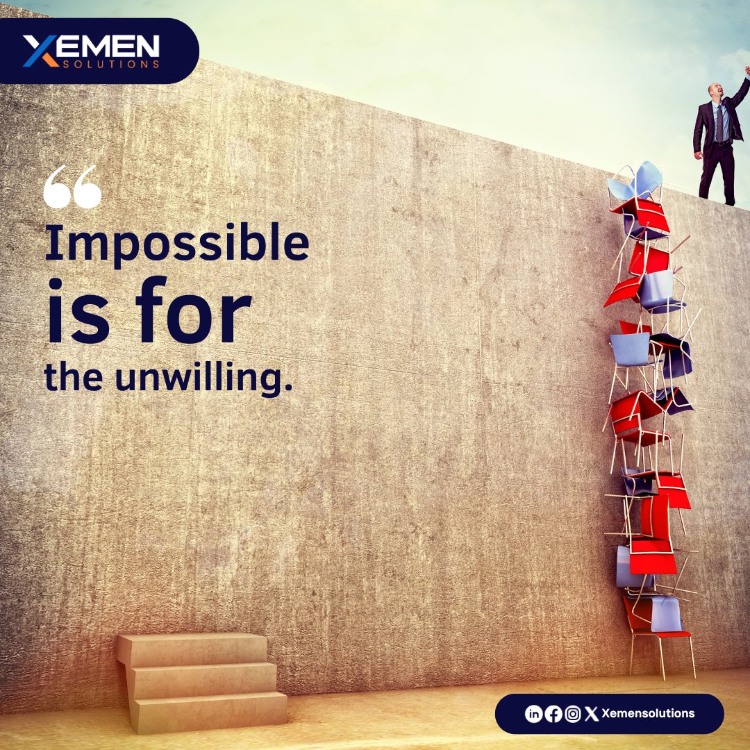 XemenSolutions's tweet image. Impossible  is for the unwilling.    

#wendevelopment #appdevelopment #MotivationMonday