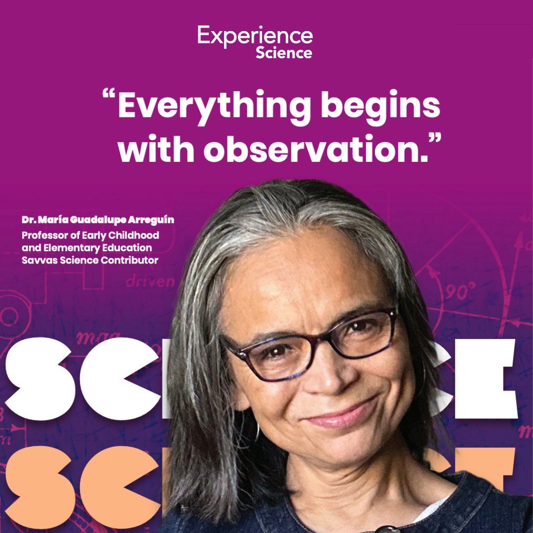 SavvasLearning's tweet photo. Inspiration from Elementary #SciEd Expert Dr. Maria Arreguin! โก๏ธ Be among the first to preview our NEW Experience Science K-5 Science program: https://t.co/IpUHxLvw0B
#edchat #edleaders #ExperienceScience https://t.co/Bm55ePW8hb