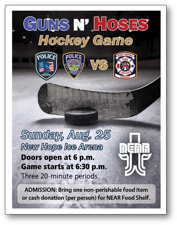 wmfrd's tweet photo. Fun Fire Fact Friday! Did you know that your local Police Departments and Fire Department will face off in an intense hockey match? Last year, some said it was like watching the MN Wild play! https://t.co/iMfvJ1kW5A
