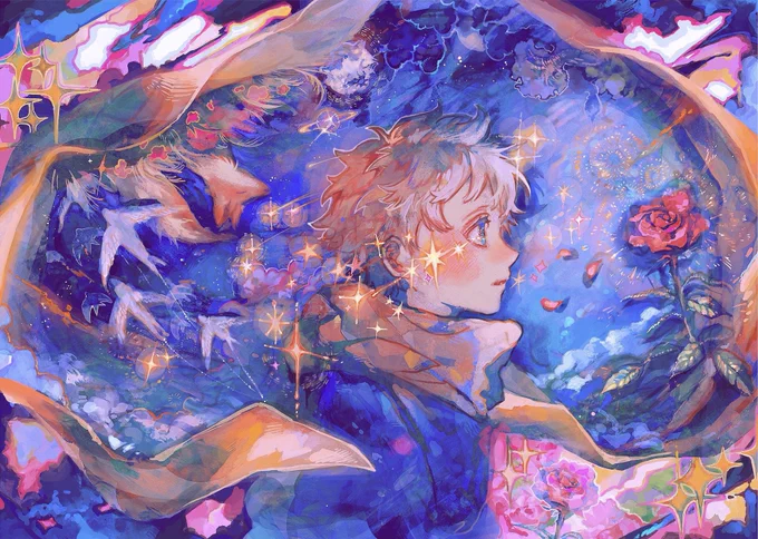 絵画的表現とイラストを掛け合わせた作品をデジタルで制作しています色の中の奥行きがこだわりです。 