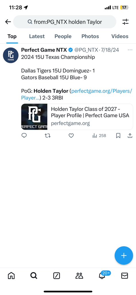 Holden Talor 2027 
Uncommitted, RP CF RB 
<a href="/TXBaseball14/">Stephen Smith</a> <a href="/JameyReagan20/">Jamey Reagan</a>