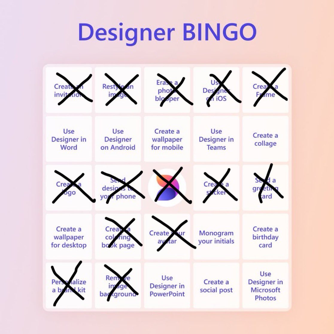 LemanskyRachel's tweet image. 🎯BINGO!
#MSFTDesignerCreator