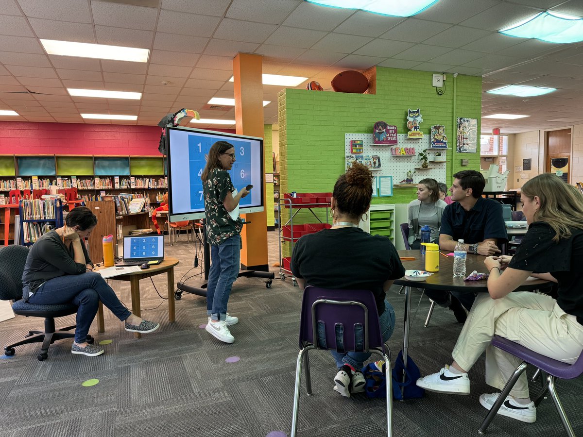 BentonHeightsES's tweet photo. Teacher leaders worked with our newer staff members on BHESA’s behavior and leadership (@TheLeaderinMe ) systems. @aestinch @AGHoulihan @boatcandice #TeamUCPS #BetterWithWe @UCPSNC https://t.co/uaODO0cv8A