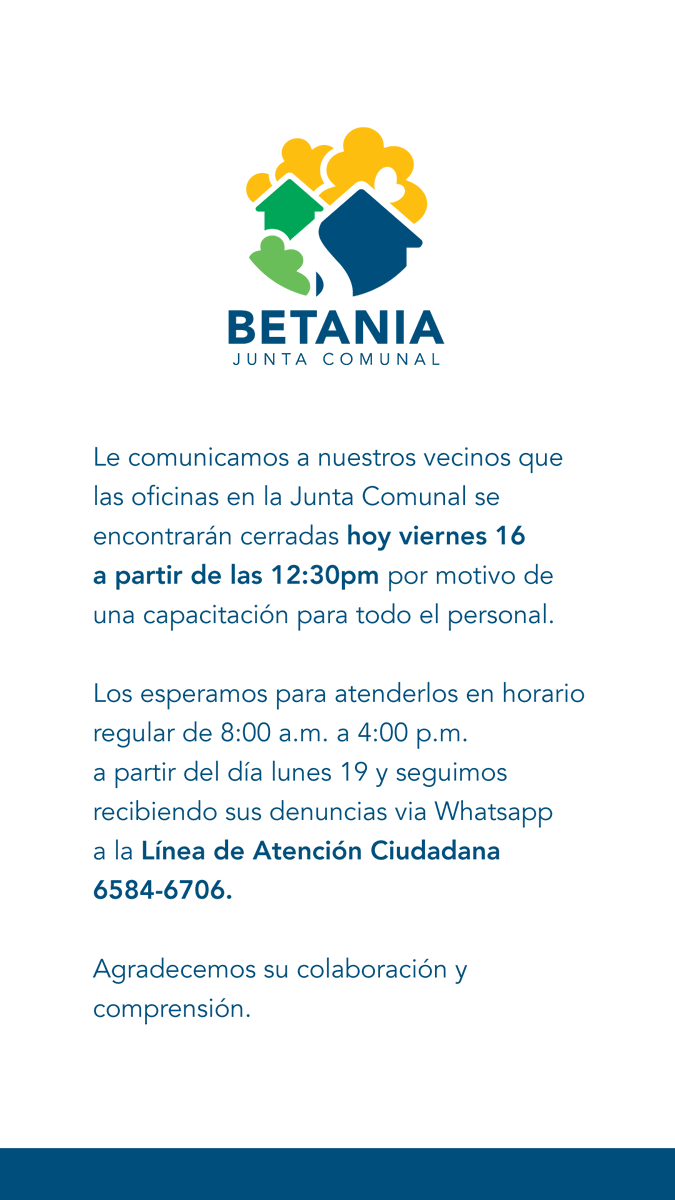 Junta Comunal Betania tweet media