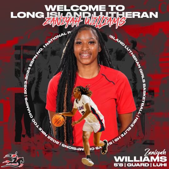 LuHi Girls Basketball (@luhigbasketball) on Twitter photo Happy to announce the addition of ‘26 Zaniyah Williams (<a href="/ZTheProblem/">Zaniyah “Z” Williams ZTHEPROBLEM</a>) to the LuHi family! Z is a 5’8 dynamic guard, ranked no. 41 in the 2026 class by ESPN. She had an exceptional summer with her WV Thunder team, recently picking up offers from Oklahoma, West Virginia, Missouri, Happy to announce the addition of ‘26 Zaniyah Williams (<a href="/ZTheProblem/">Zaniyah “Z” Williams ZTHEPROBLEM</a>) to the LuHi family! Z is a 5’8 dynamic guard, ranked no. 41 in the 2026 class by ESPN. She had an exceptional summer with her WV Thunder team, recently picking up offers from Oklahoma, West Virginia, Missouri,