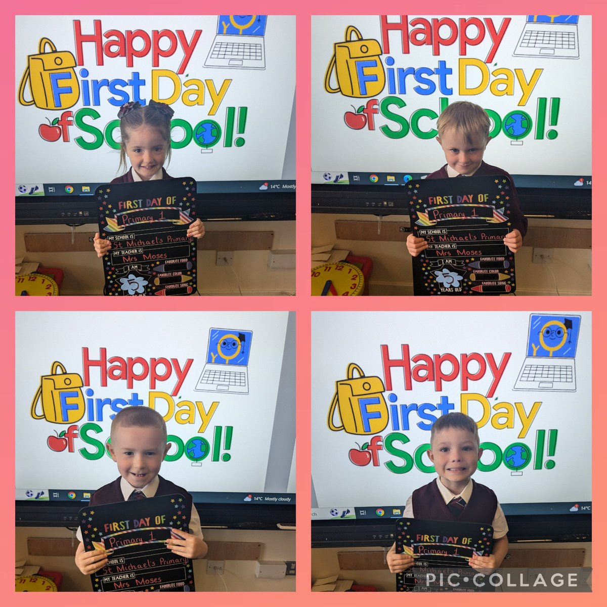 StMichaelsP21's tweet photo. Primary 1 had a wonderful first day! These big smiles say it all! ❤️ https://t.co/Z3A3pzcKom