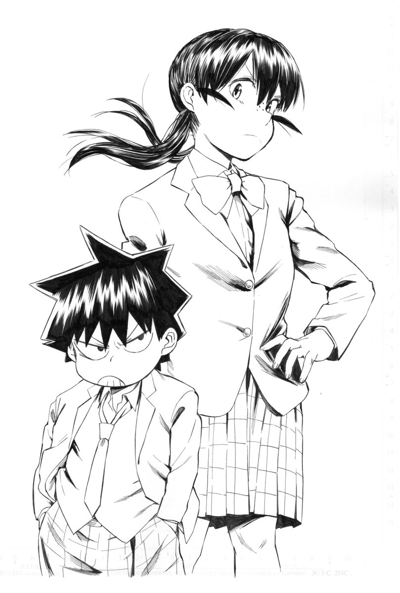 約5年前に連載してた漫画の扉絵線画リメイク
当時はアシスタントもしつつ、人物線画だけはアナログで頑張ってたなと思うとすごく感慨深い😌 